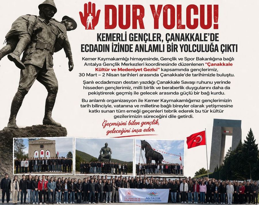 KEMERLİ GENÇLER ECDADIN İZİNDE: ÇANAKKALE’DE TARİHİ YOLCULUK