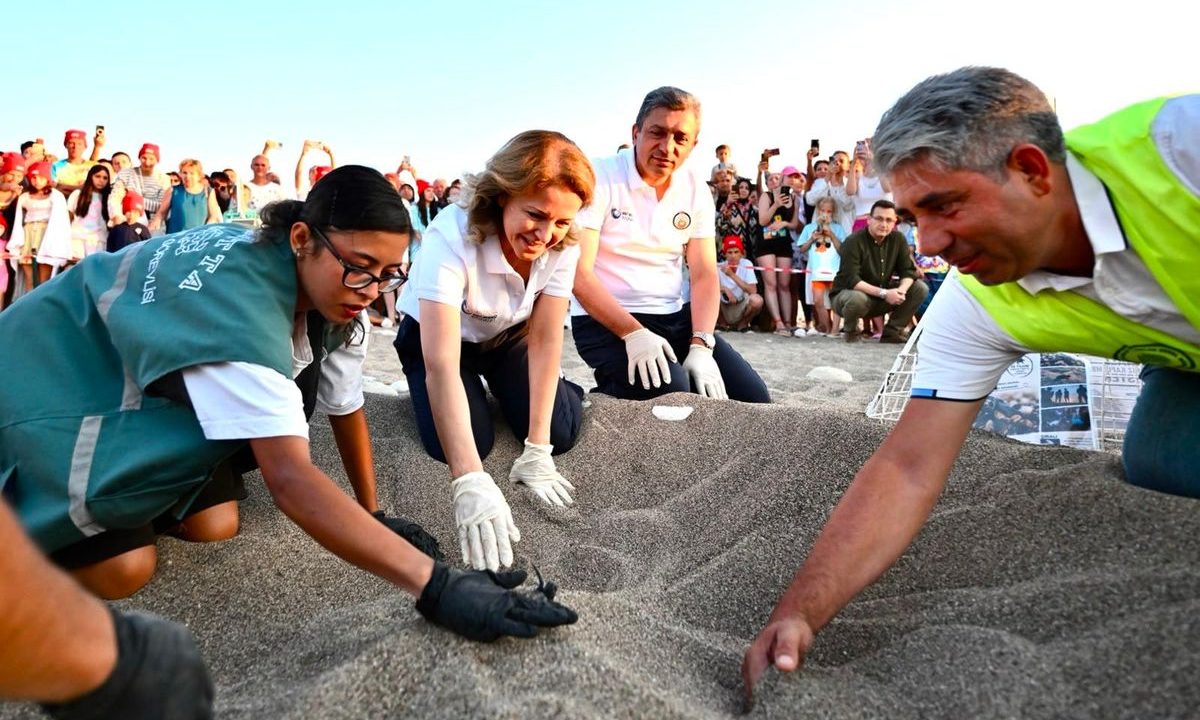 ANTALYA MAVİ AKDENİZ İNİSİYATİFİ KAPSAMINDA CARETTA CARETTA YAVRULARI DENİZLE BULUŞTU