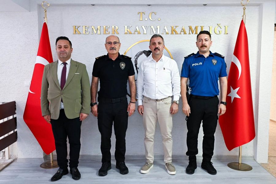 ANTALYA İL EMNİYET MÜDÜRÜ ZAİMOĞLU’NDAN KEMER KAYMAKAMI SOLMAZ’A ZİYARET