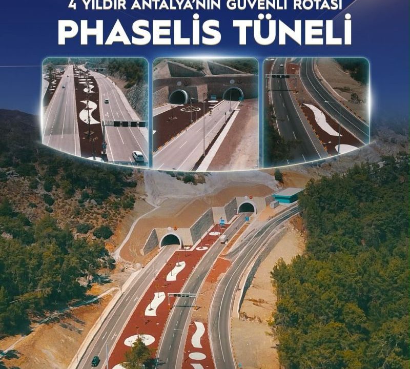 PHASELİS TÜNELİ 4 YILDIR BÖLGE ULAŞIMINI GÜÇLENDİRİYOR: ANTALYA’NIN BATI İLÇELERİNE GÜVENLİ VE KONFORLU ERİŞİM
